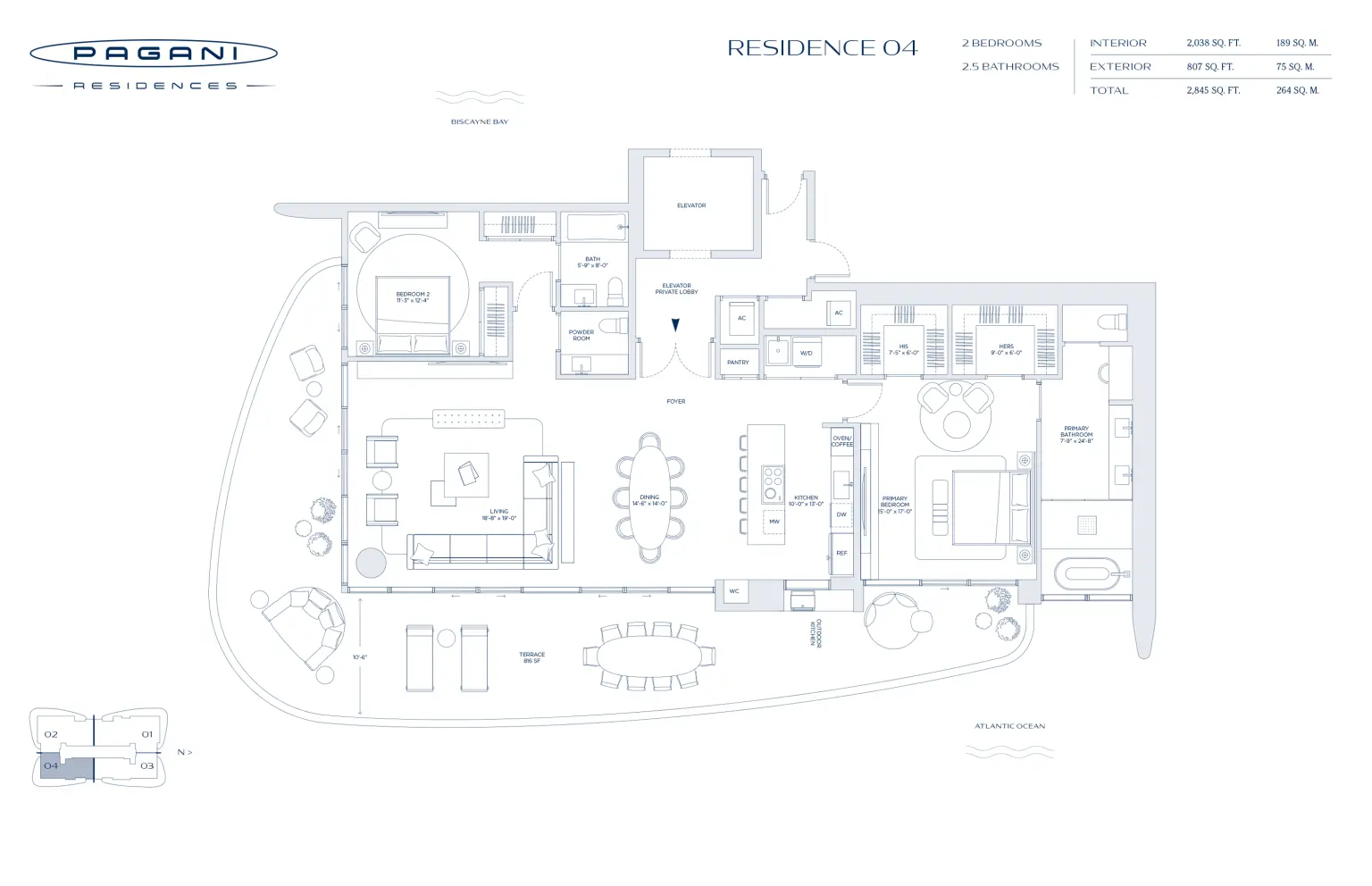 Pagani North Bay Village New Construction 2 bed 2.5 bath